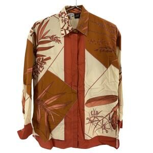 Loewe Printed Orange Botanical Panel Shirt Size FR 36 / US 4